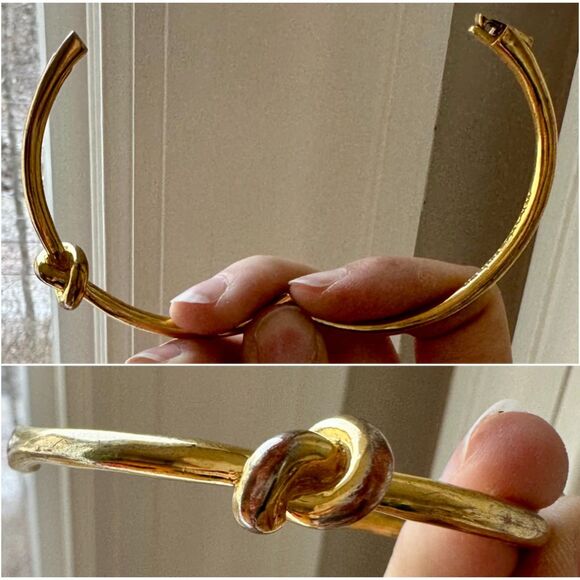 Kate Spade New York Sailor's Gold-Tone "Tied Knot" or "Love Knot" Bracelet - Picture 7 of 16